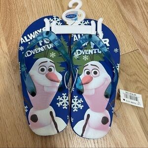Frozen Olaf Flip Flops NWT Sz 10 Kids Toddler Disney